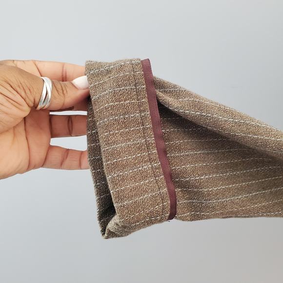 R.Q.T Striped Cuffed Ankle Pants Suit 8 - Picture 7 of 16